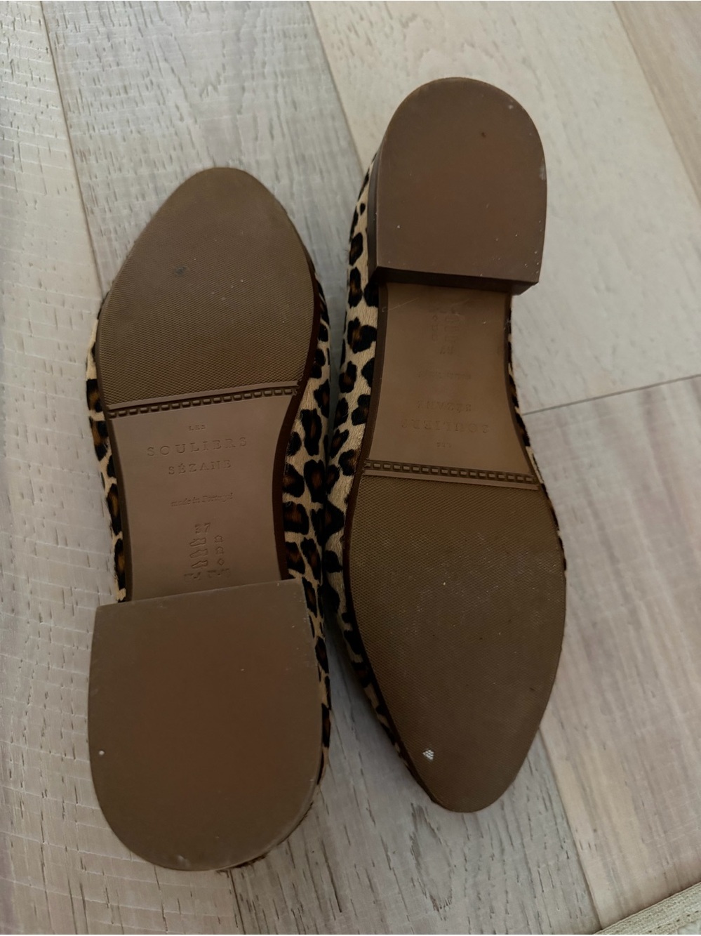 SÉZANE MATILDA LOW BALLET FLATS Leopard Print Brown/Black - Picture 13 of 14